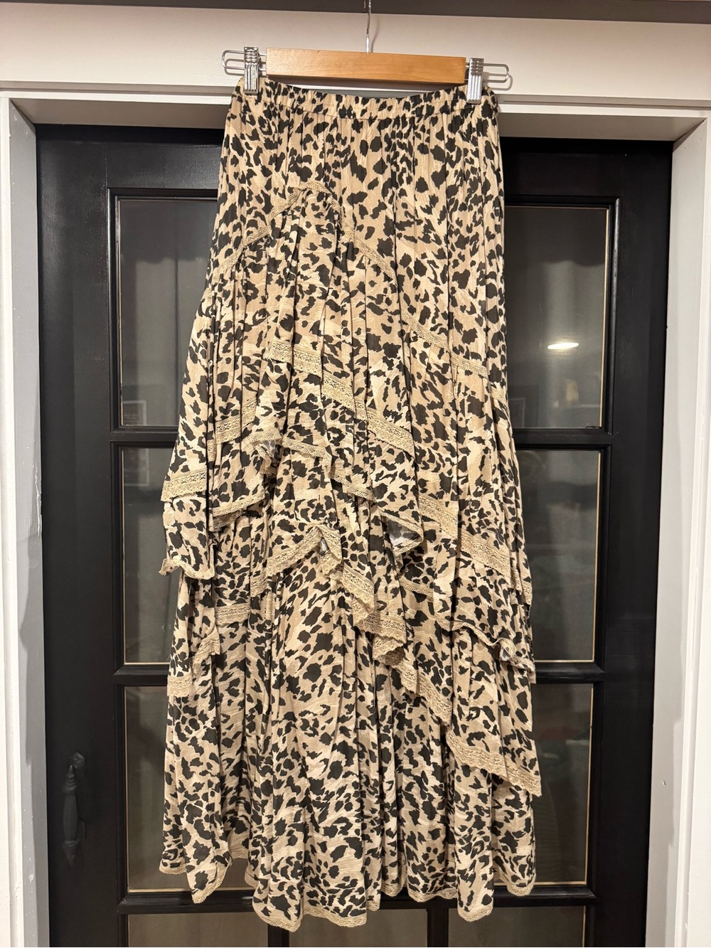 Spell Tiered: Belle Mare Ruffle Maxi skirt size Med 🐆
